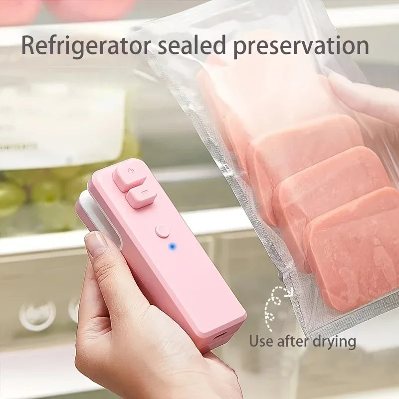 Tragbare Lebensmittel Beutel Versiegelungsmaschine USB Aufladbar Haushalt Vakuum Kaifeng Integriert Snack Versiegelung Küchen Werkzeuge