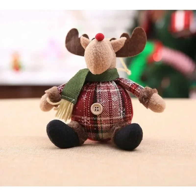3pcs Santa Claus Elk Snowman Doll Xmas Gifts 2025 Merry Christmas Decorations for Home Happy New Year Christmas Decorations