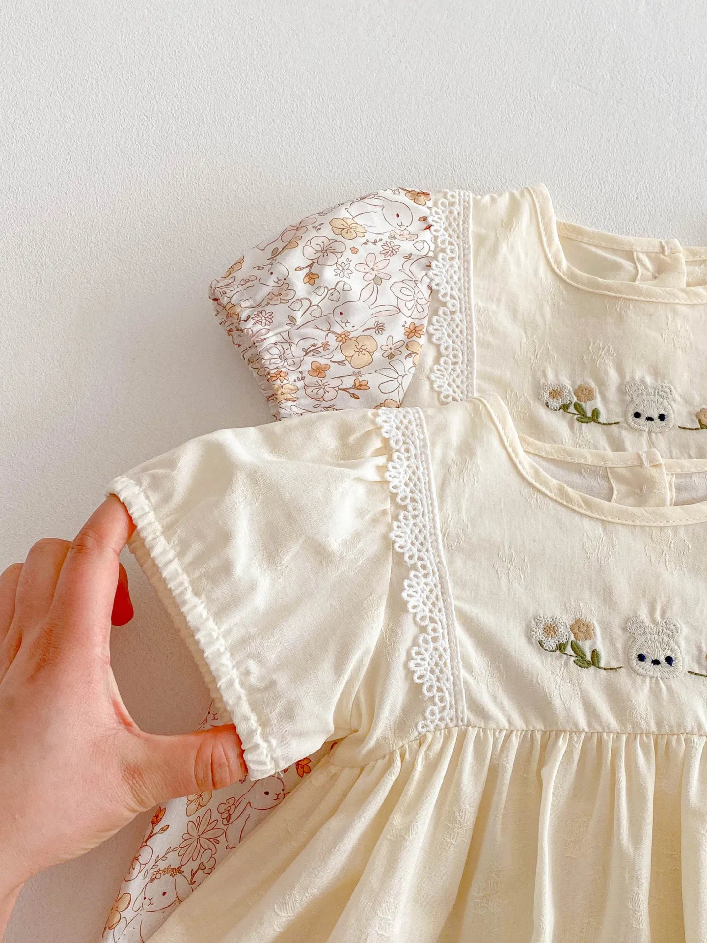 NELNKAGHY Kleid Spitze Baumwolle - Floral Prinzessin Gr 80