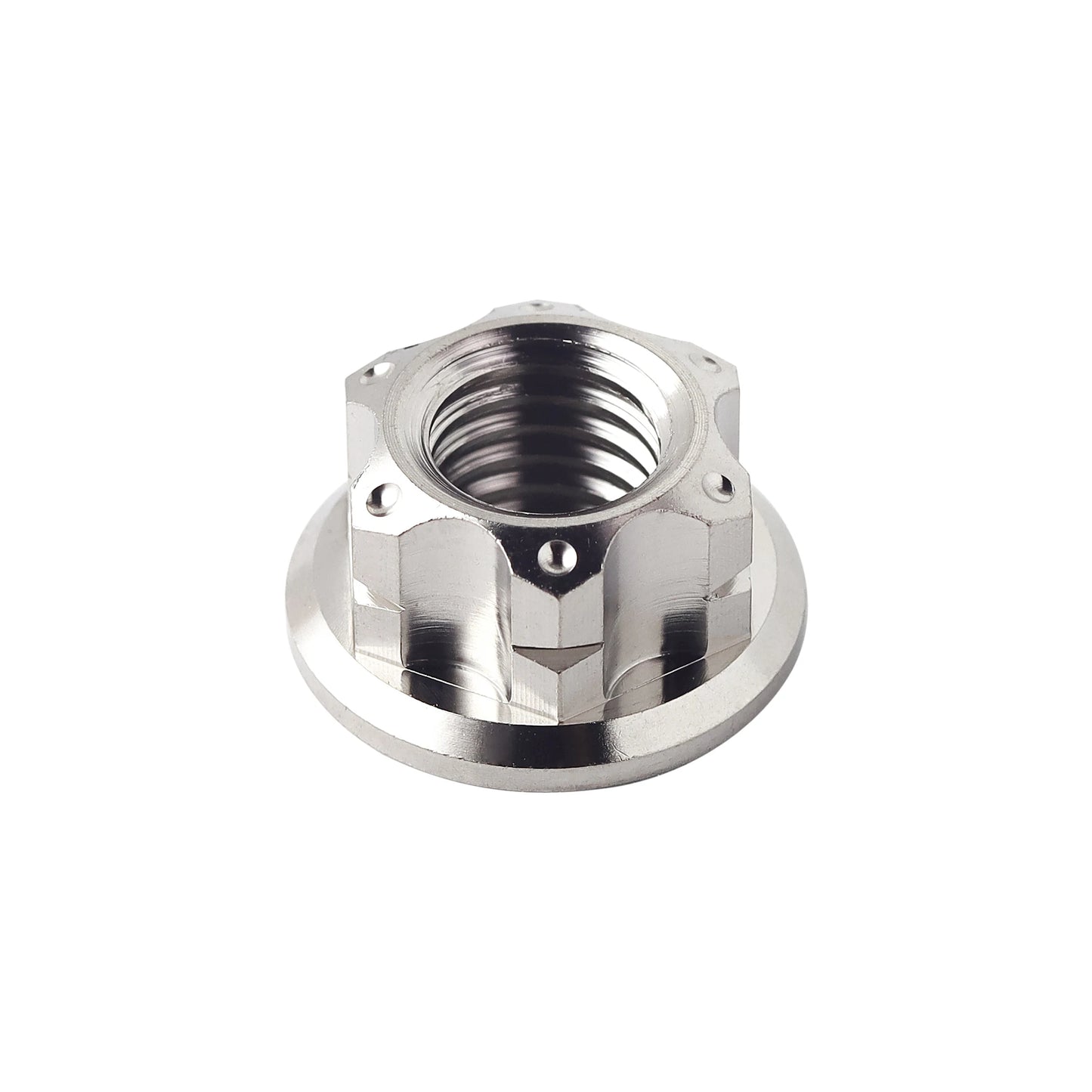 XMSJ Hex Sechseck Flansch Titan Muttern M6 M8 M10 M12 Hinterachse Sperrmutter für Fahrrad Motorrad Titan Befestigung