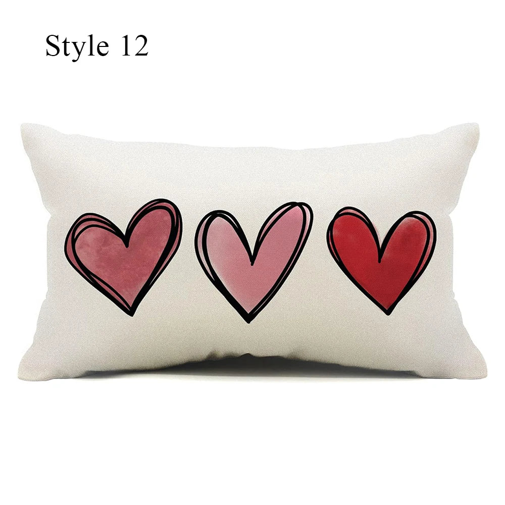Merry Christmas Decorative Pillow Cover 30x50cm Linen Throw Pillowcase Christmas Cushion Cover Pillowslip For Sofa Home Decor