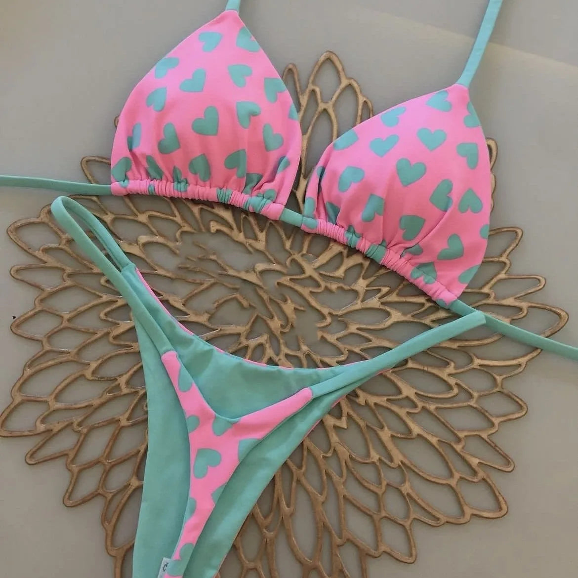 Bikini-Set: Zwei-teiliger Schwimmanzug Stylish Design Hautfreundlich - Beach-Holiday Pool Schwimmbekleidung
