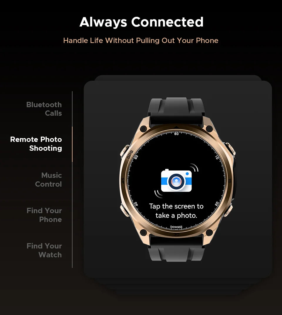 DOOGEE Anywise W1 AMOLED - Akkulaufzeit 18 Tage, Bluetooth 5.3, 1,43 Zoll