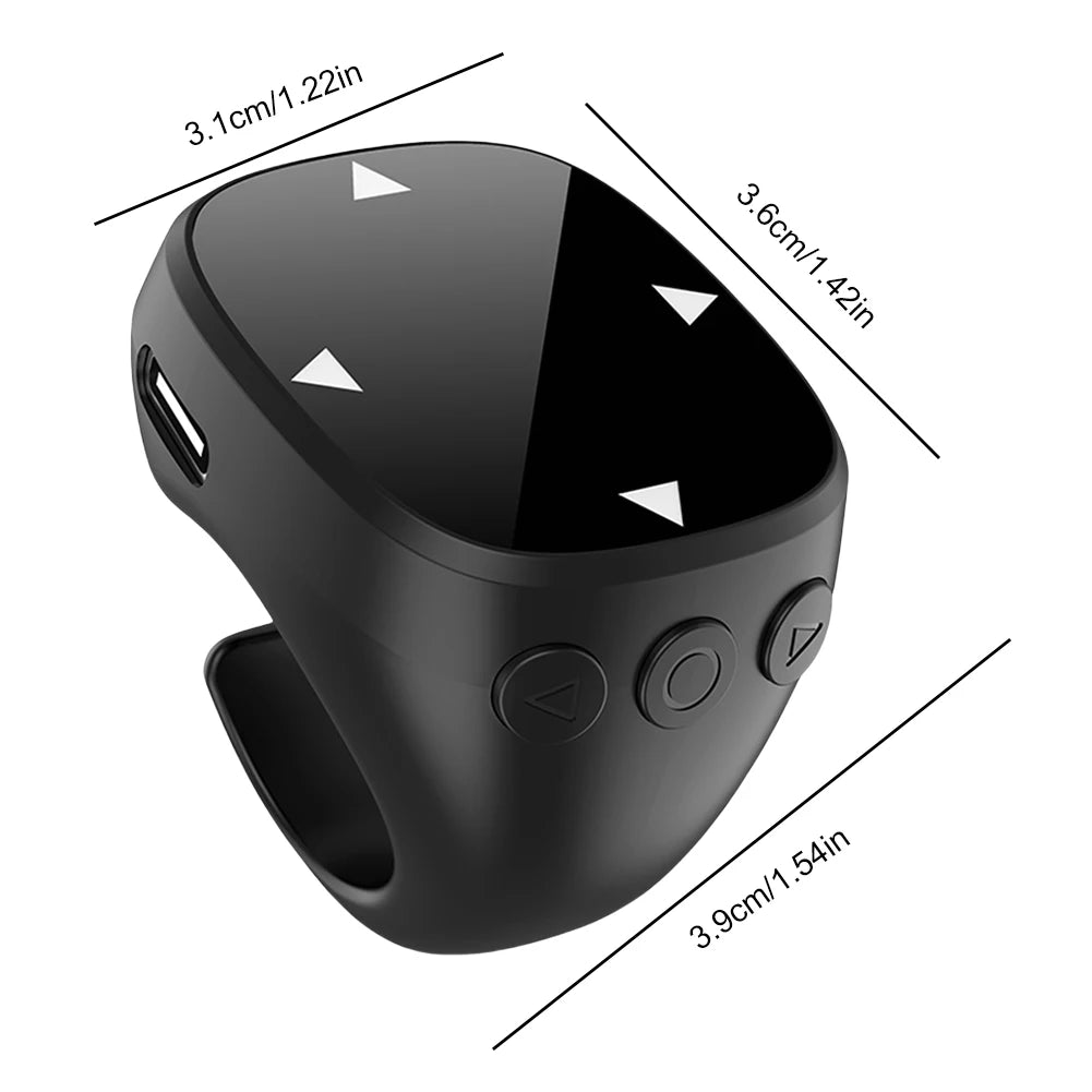 For Tiktok Fingertip Remote Scrolling Ring Wireless Bluetooth Remote Control Camera Shutter Selfie Video Controller for iPhone