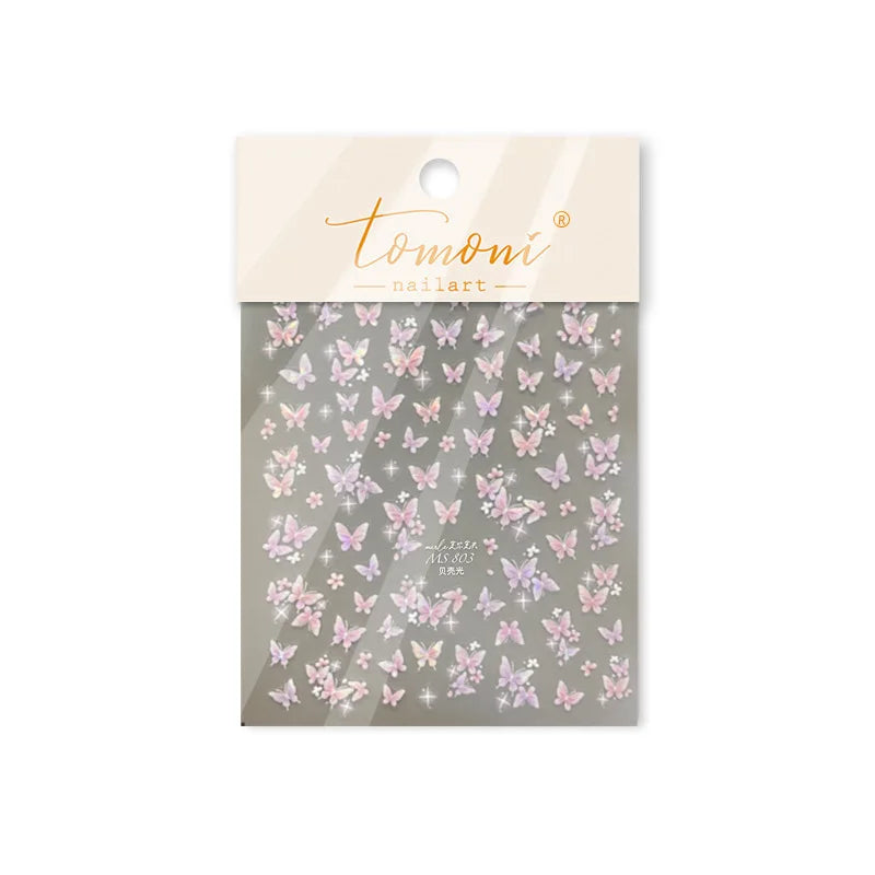 Hign MS803 5D Glänzende Nail Art - 1 Blatt PET 8.3x10mm
