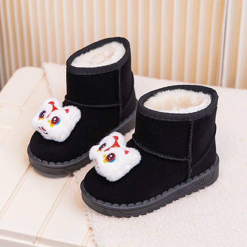 Kinder Winter Stiefel für Jungen Outdoor Neue Mädchen Schnee Stiefel Niedlichen Cartoon Mode Kausalen Kinder Outdoor Plüsch Stiefel Warme Vielseitig