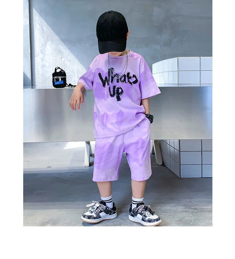 Jungen-Streetwear-Set 2025: 'What's Up' Quick-Dry - Urban Expression Collection