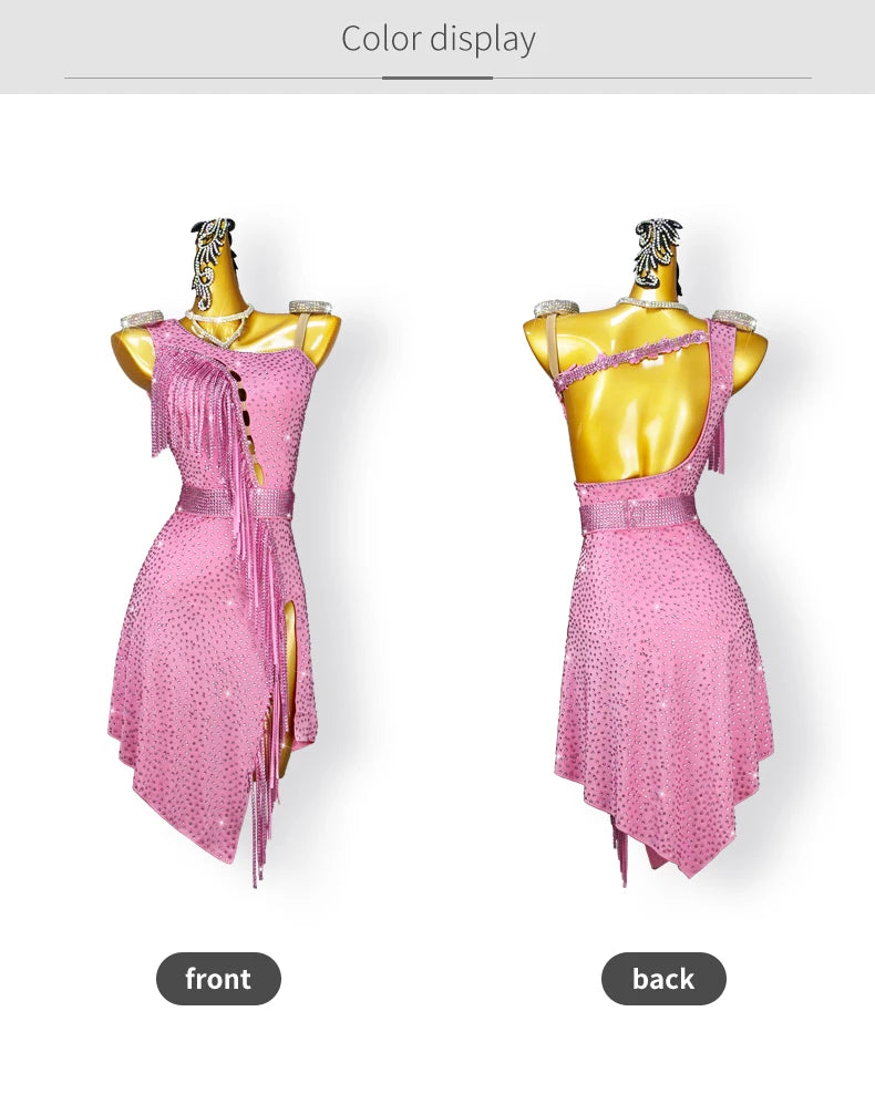 Elegante Partykleider Für Frauen 2025 Neu Lateinische Tanzkleidung Sexy Tanzkleidung Kostüm Linie Rock Kinder Mädchen Bühne Sport Anzug Anpassbar