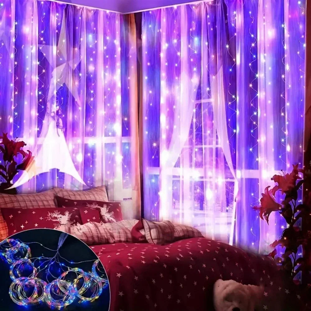 FairyLights CurtainLights Fernbedienung - Länge 3 4 6 m, USB, <60 lm