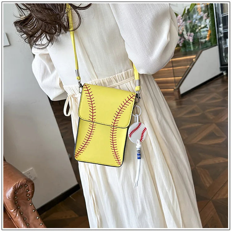Fashion Vielseitig Crossbody Taschen 2025 - Baseball Gedruckt Schulter Tasche - Handy Quadrat Taschen Personalisiert Schräg Klein Geldbörse