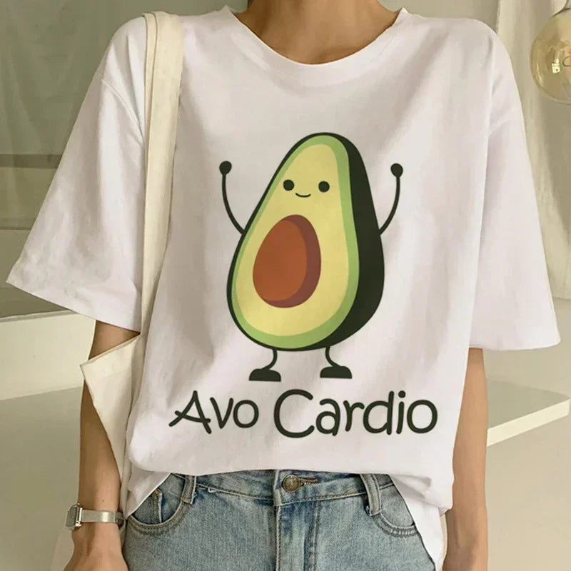 Women T-Shirt 2023 Summer Leopard Heart Print T Shirt Women Casual White Tops Loose Short Sleeve Tshirt Camisas Mujer