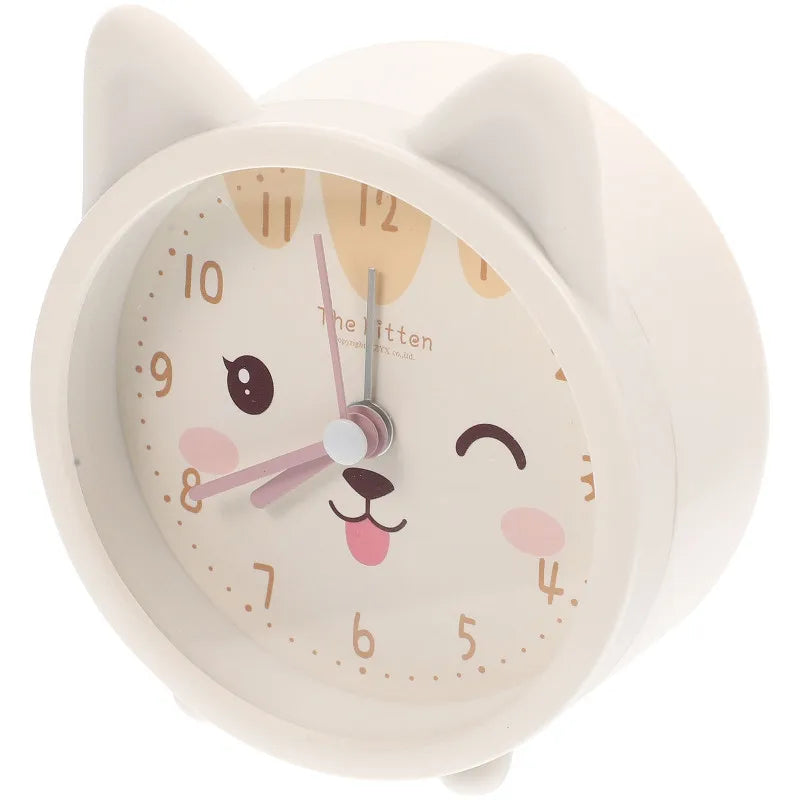 Clock Alarm Light Kids Night Bunny Travel Cute Table Desk Kitten Clocks Portable 12 S Bedroom Ages Lovely Aesthetic