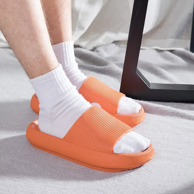 Frauen Dick Plattform Cloud Hausschuhe Sommer Strand Eva Weich Sohle Slide Sandalen Freizeit Männer Damen Innen Badezimmer Anti-Rutsch Schuhe
