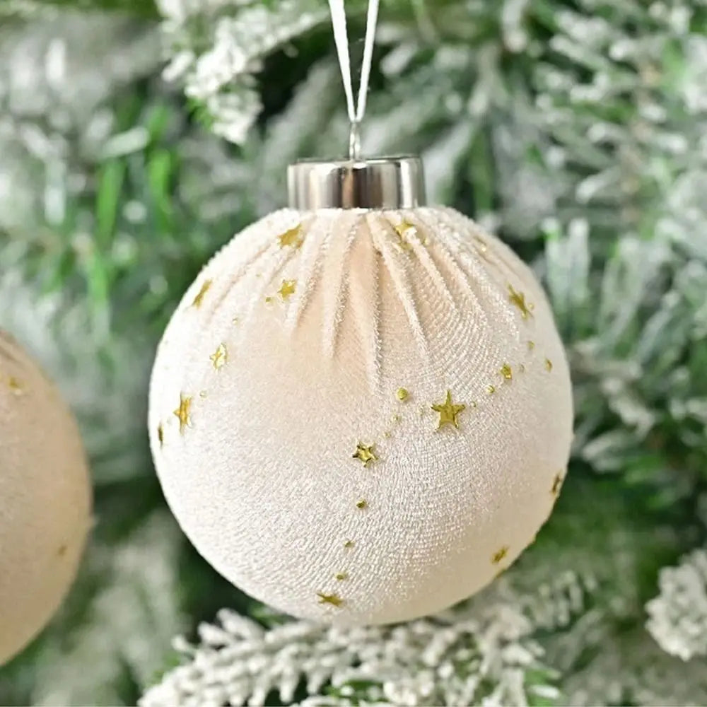 VelvetCraft Flockierte Kugeln - 15 Stück Bruchsicher Ø3 cm