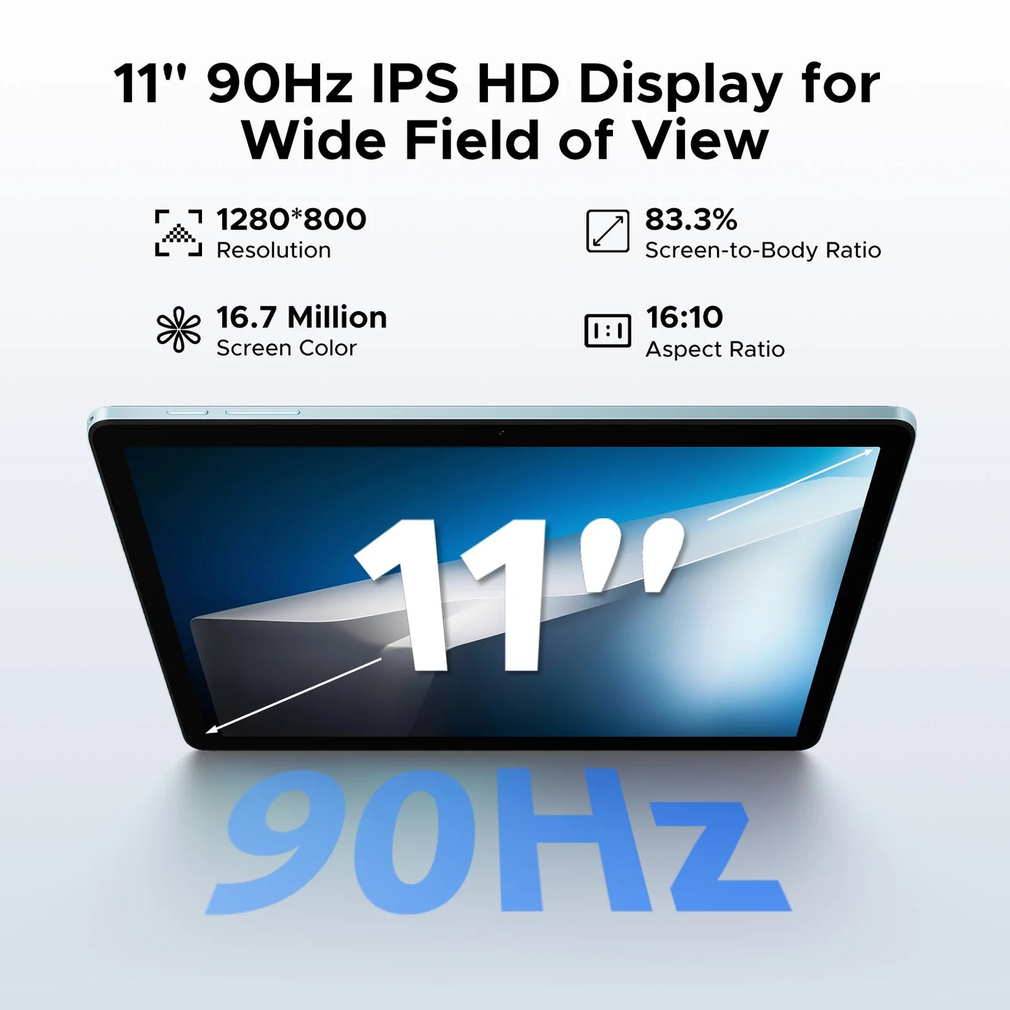 DOOGEE Tab A9+ 2-In-1 Tablet - 11 Zoll Display, 8580mAh Akku, 64GB ROM