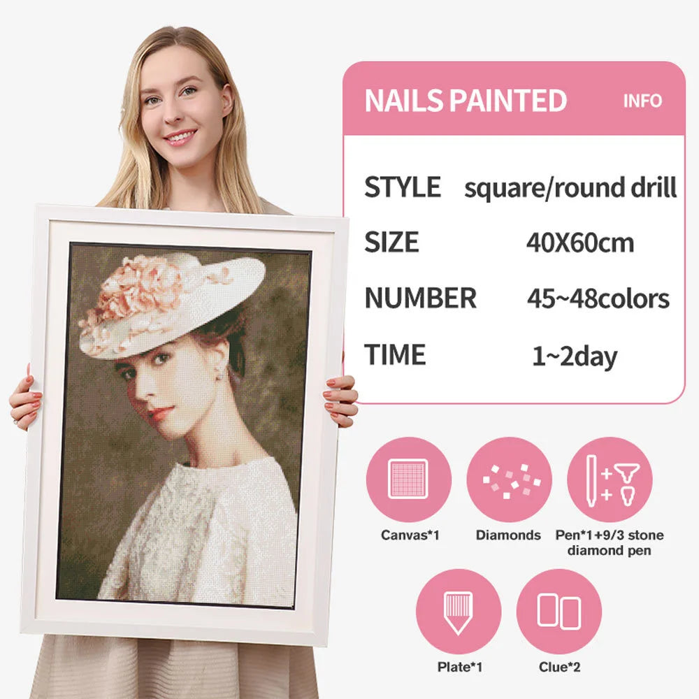 HUACAN Foto Anpassen Diamond Painting Kreuzstich Voll Quadrat Bild von Strass DIY Diamond Mosaik Diamond Stickerei Sale