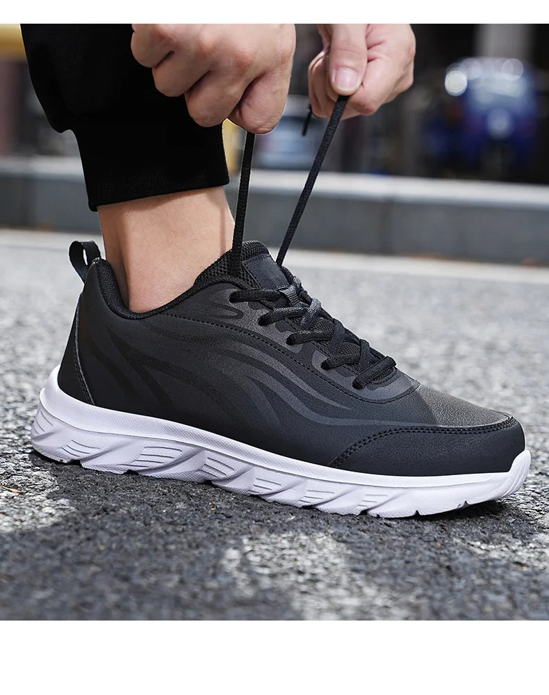 Sneakers Men Summer Trendy Light Weight Fashion Sport Footwear Boys Winter Running Mens Casual Shoes Walking Shoes All Black