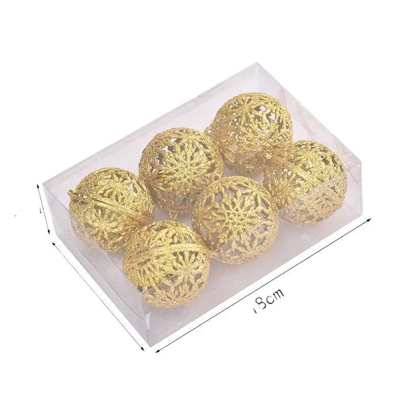 JETTING Christbaumkugeln Glänzende Kugeln - Größe 6 cm, 6 Stück