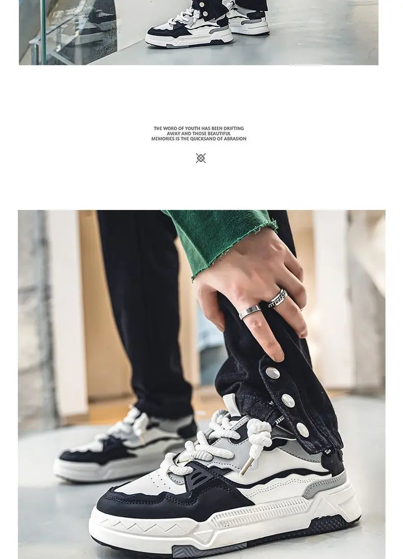 New Shoes Men Spring Male Sneakers Sports Korean Fashion Skateboard Chunky Sole Casual Men's Sneakers Running Brethable Trainers
