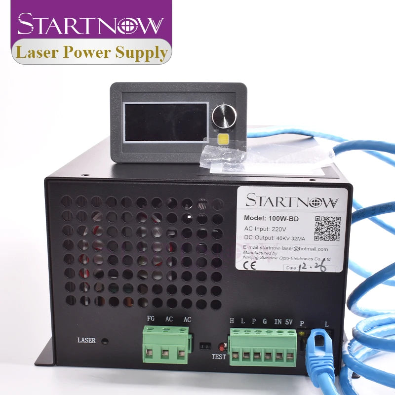 Startnow 100W-BD CO2 Laser Stromversorgung 120W Mit Display Bildschirm 110V PSU MYJG-100 220V Co2 Laser Röhre Schneid Maschine Quelle