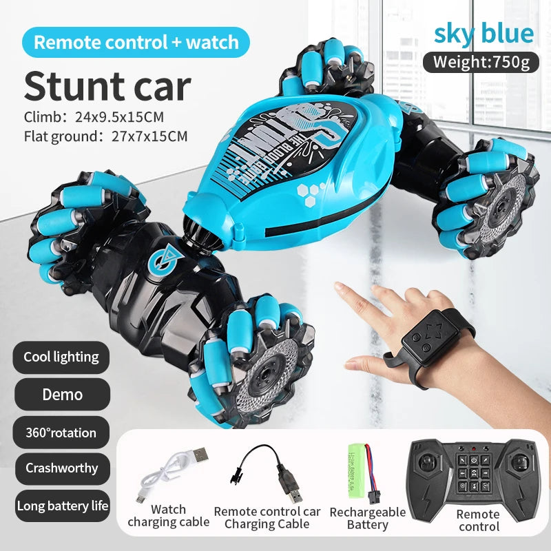 RC Car 4x4 Remote Control Cart Stunt Gesture Sensing 1/12 RC Drift Car With LED Light Deformation Novel Toys For Children Toys