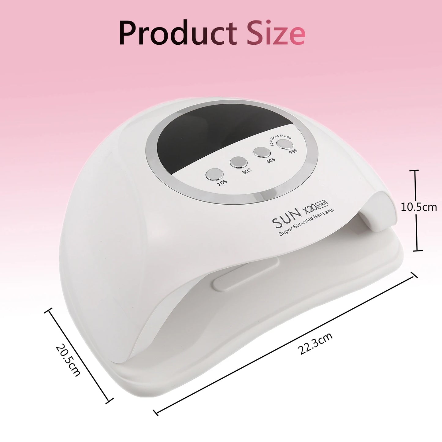 SUN X20 MAX UV LED Nail Lamp for Manicure Gel Polish Drying Machine with Large LCD Touch Professional Smart Nail Dryer Tool