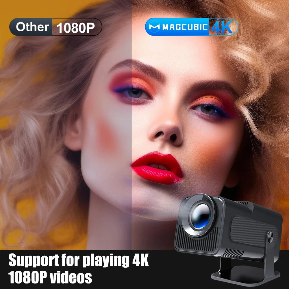 Proiector Magcubic Android 11 390ANSI HY320, 4K Nativ, 1080P, Wifi Dual 6, BT5.0, Cinema, Proiector Portabil pentru Exterior, Actualizat HY300