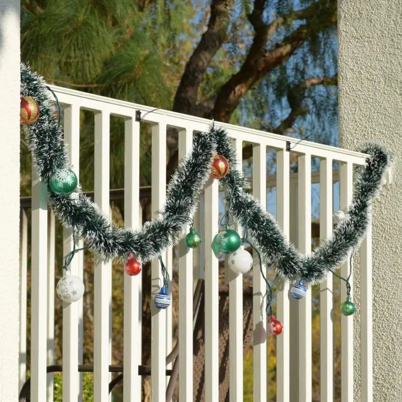 Weihnachten Lametta Girlande Bänder Ornamente Weihnachtsbaum hängen hängende Band Indoor Treppe Kamin Fenster Dekoration Kranz