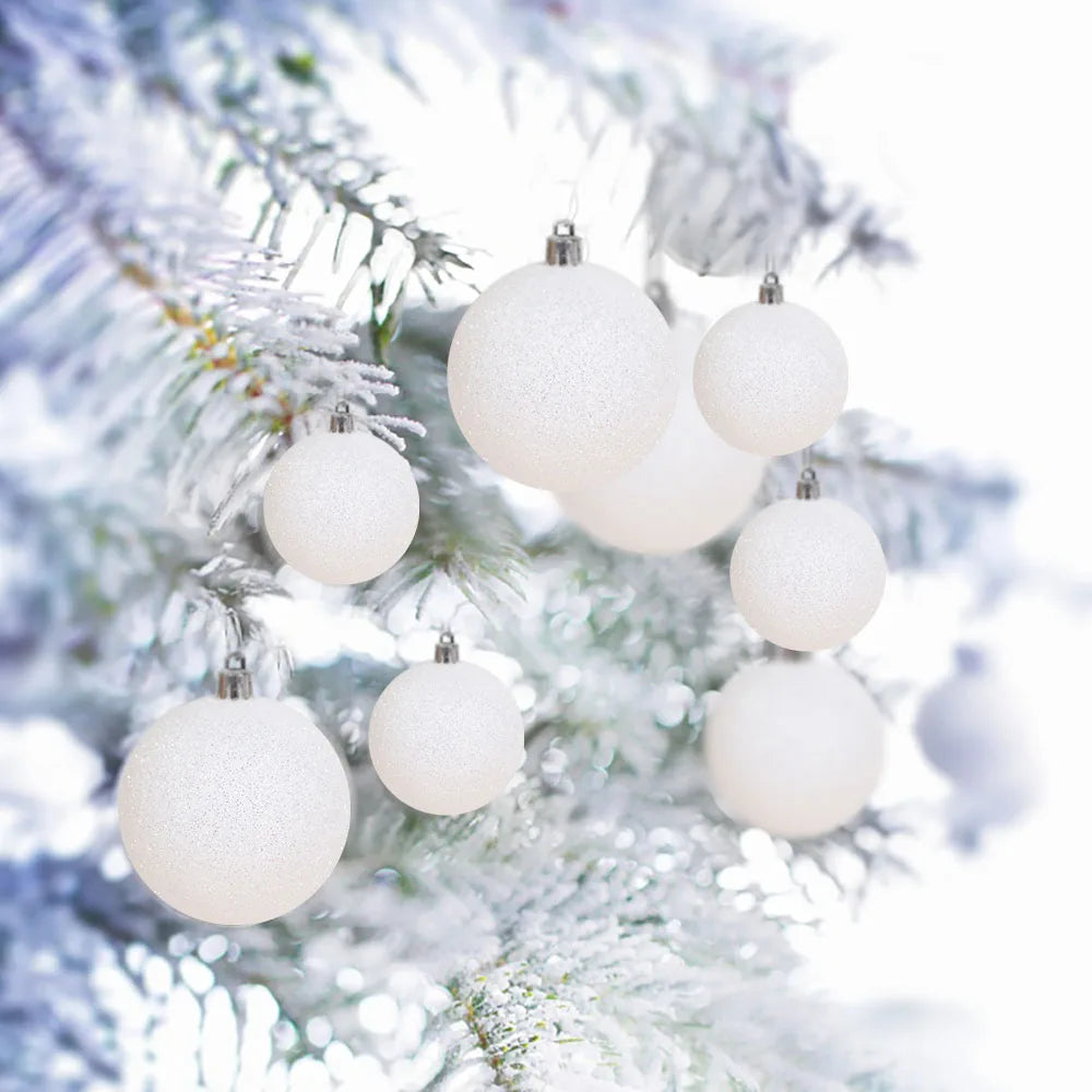 CHIXINHAPPYONE 40 Glitzer-Weihnachtskugel - Größe Ø3 cm, 6er Set