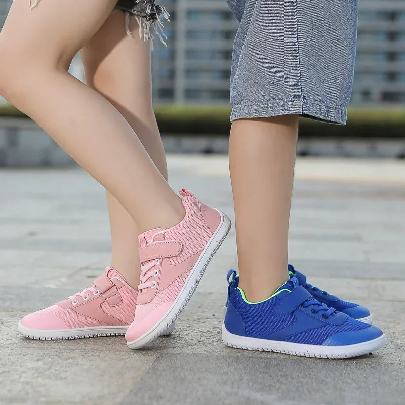 Kinder Weite Barfuß Schuhe - Minimalistische Jungen Mädchen Sneaker - Leichtgewicht Rutschfest Kinder Walking Schuhe Casual Skate Flats