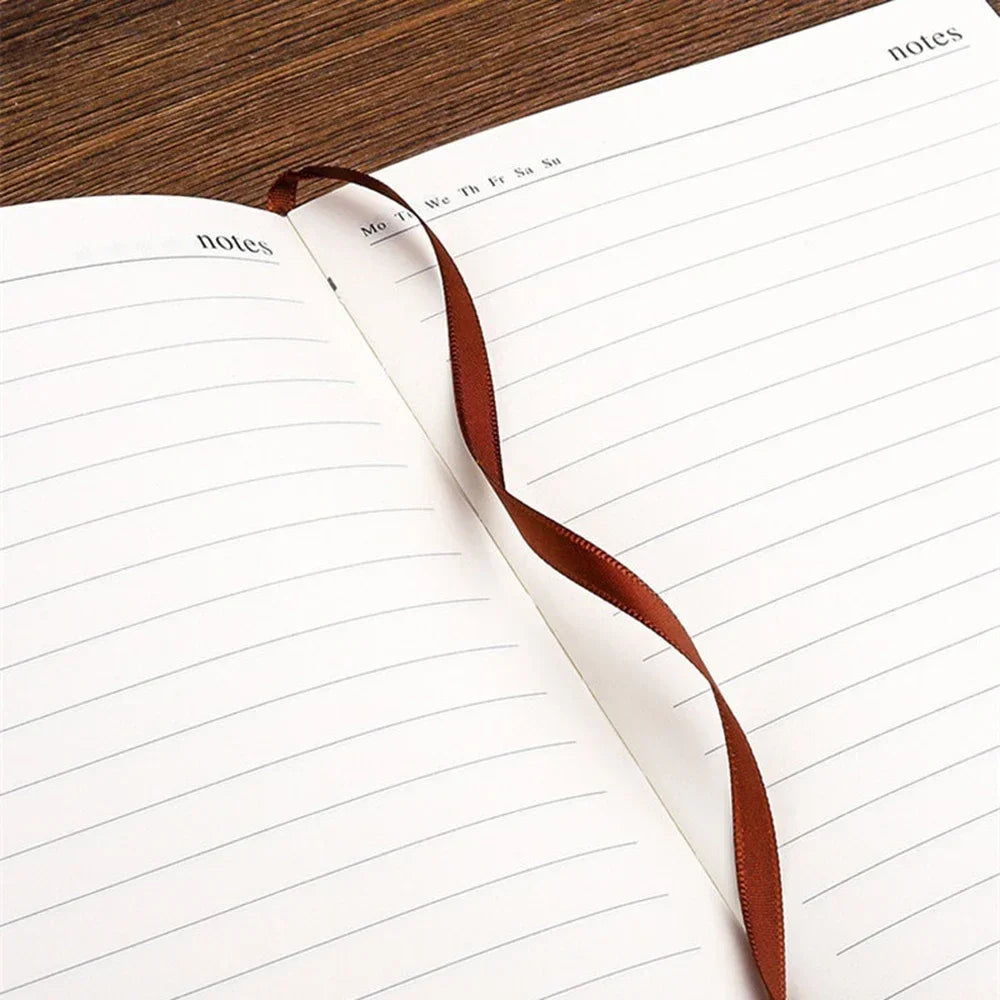 DDAYUP Notizbuch Leder Softcover- A5 200 Seiten Lesezeichen