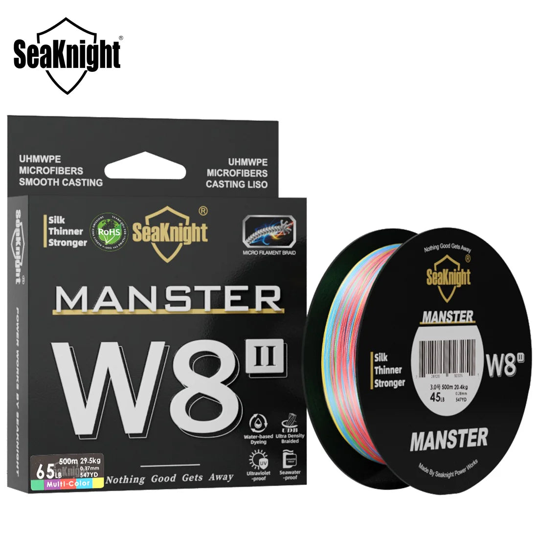 SeaKnight Marke W8 II Series Angelhaken 8 Strands 500m 300m anti-UV anti-Salzwasser-Beschichtung, Multifilament-PE-Line verflochtenen Draht