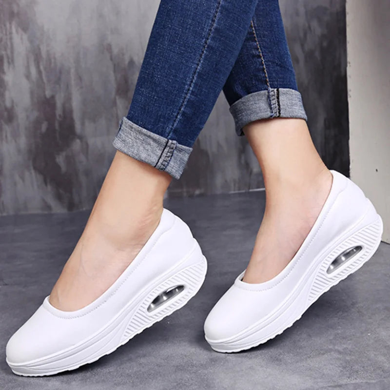 Stuccco Ballerina Slipper Komfort Damen - PU 3cm Absatz