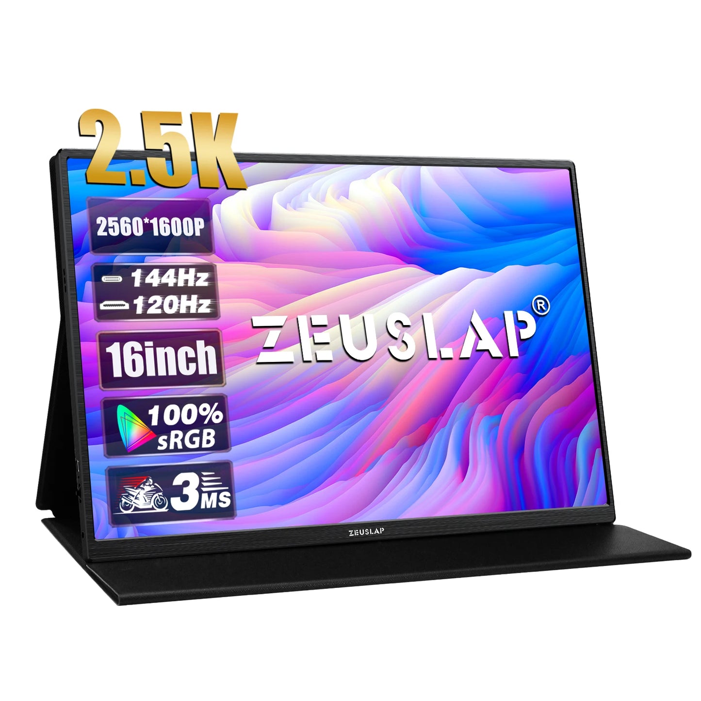 ZEUSLAP 16" 2.5K 144Hz tragbarer Monitor - 2560×1600