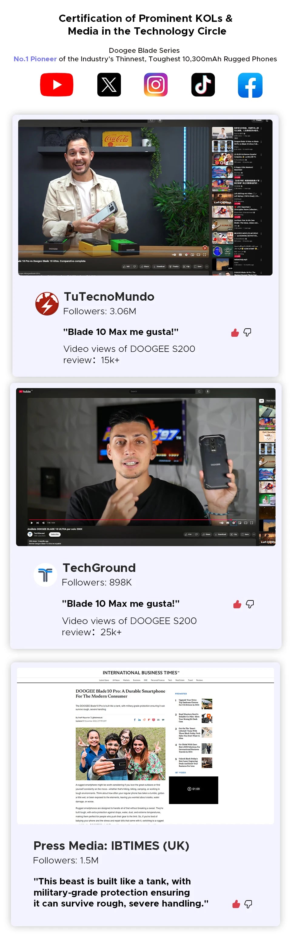 DOOGEE Blade20 Ultra Robustes Smartphone - 10300 mAh, 512 GB, 6,6 Zoll