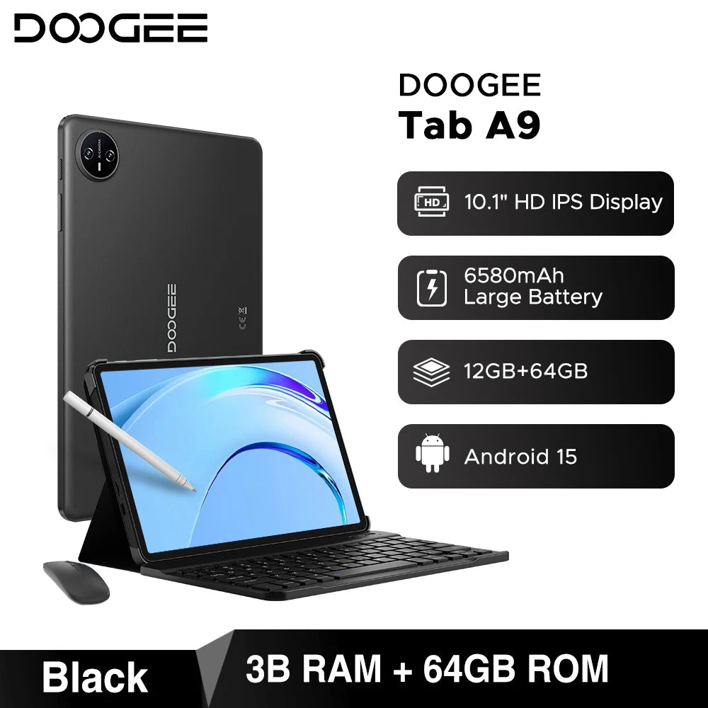 DOOGEE Tab A9 Ultraschlank - Kapazität 6580mAh, Quad Core, 10,1 Zoll