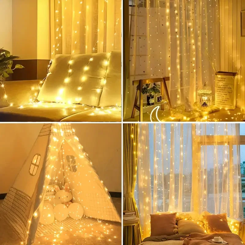 LED Vorhang Lichter USB Betrieben - 100LED 3x1m USB