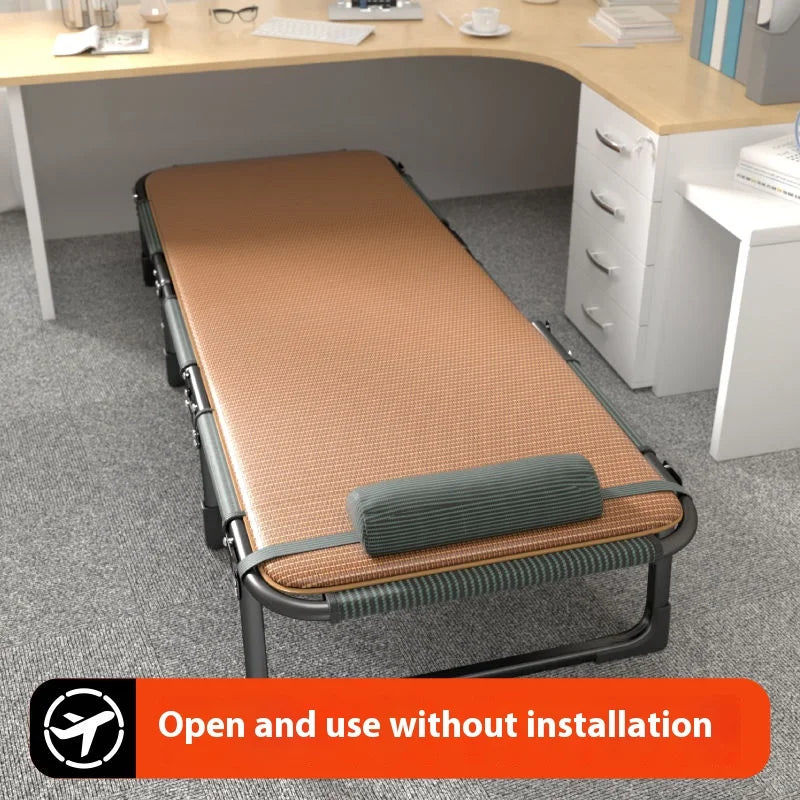 GIANXI Summer Rollaway Bed Outdoor Recliner Cool Pad Adjustable Bed Adult Lightweight Portable Camping Bed Easy Storage Crib