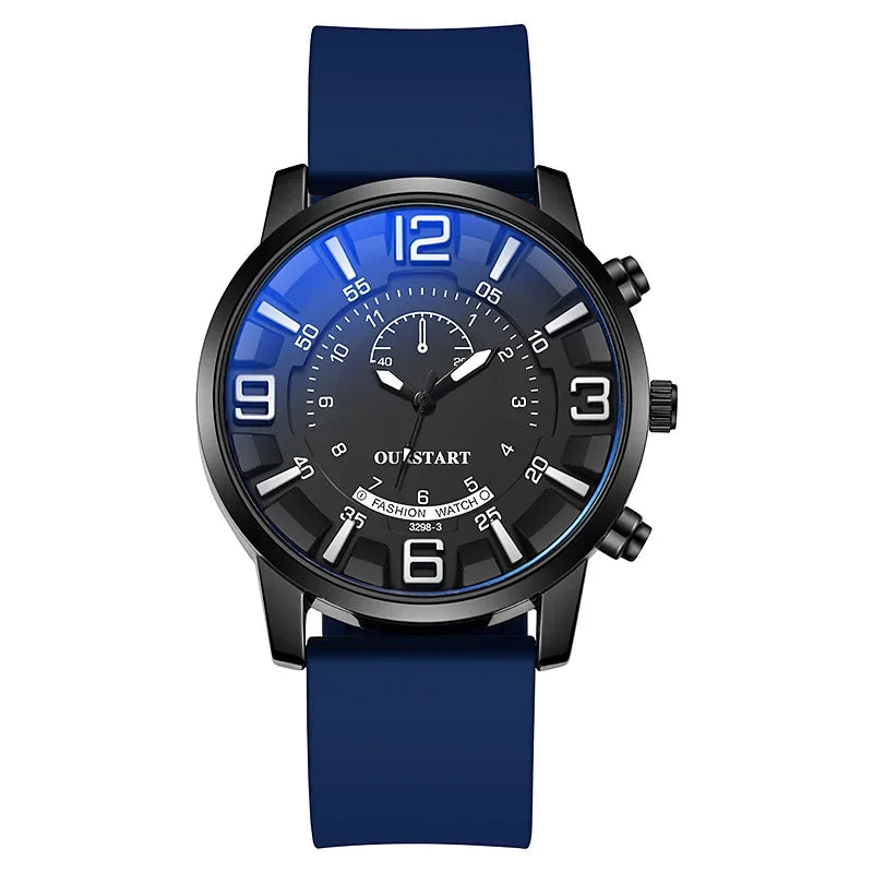 Simple Watches Silicone Men Watches Big Dial Quartz Wristwatches Reloj Male Casual Watch Clock Gift for Everyday Reloj Hombre