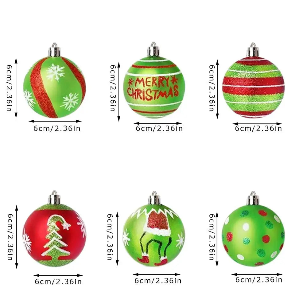 Choice Weihnachtskugeln Glitzer - Inhalt 12 Kugeln, Größe 6 cm, Kunststoff