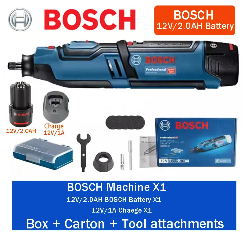Multitool 2025: Bosch GRO 12V-35 Wireless Rotary Tool - 12V 2.0Ah 3.0Ah Li-Battery Mini Electric Grinder Polishing Cutting Machine Electric Drill Collection