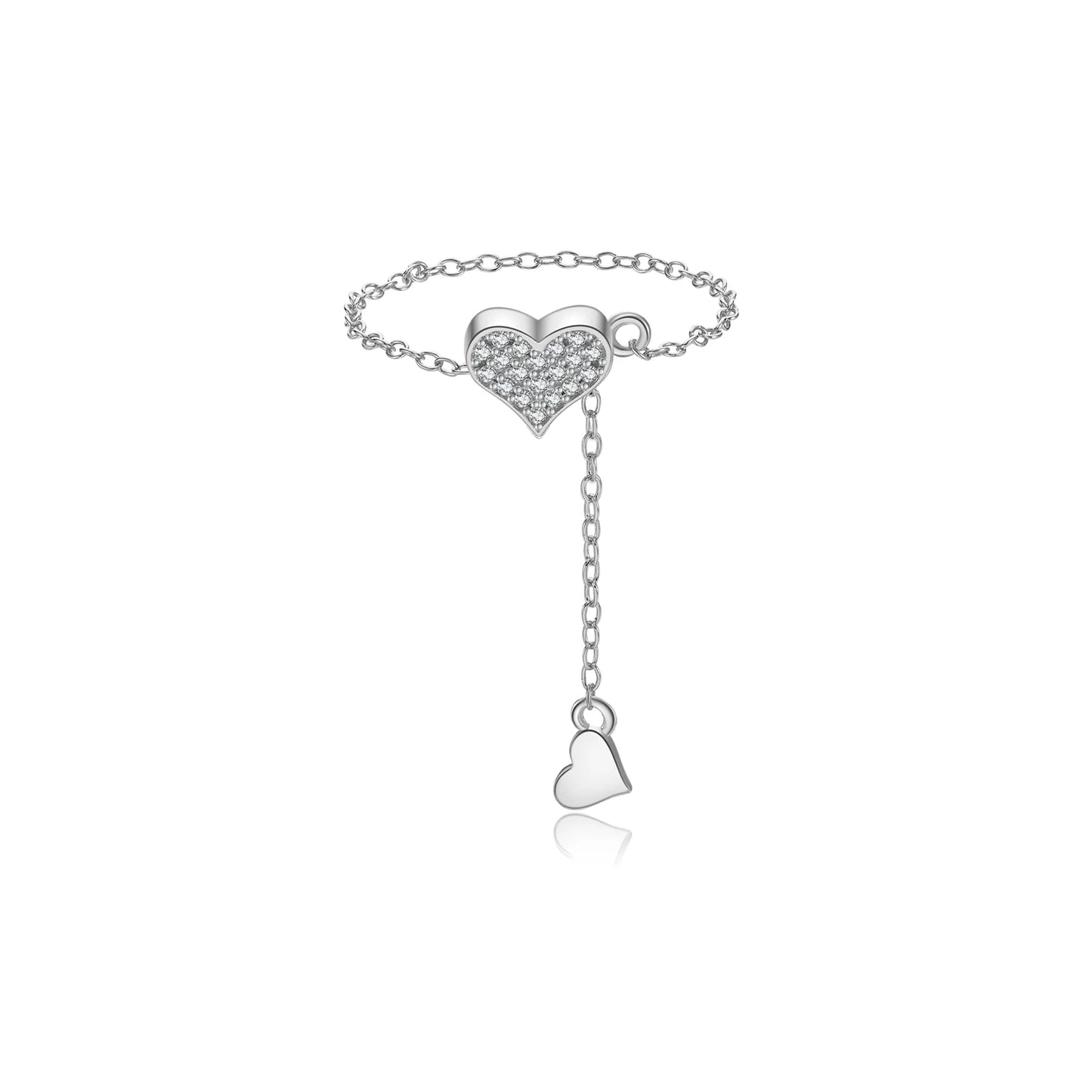 ANDYWEN 925 Sterling Silber Transformer Kette Herzanhänger Charme Halskette Choker vergrößerbar Frauen Luxusjewekry