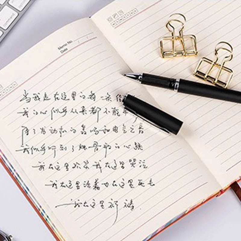 Cute Notebook 2025 - 200 Seiten A5/A6 PU Leder Rainbow Color Edge Schule Tagebuch