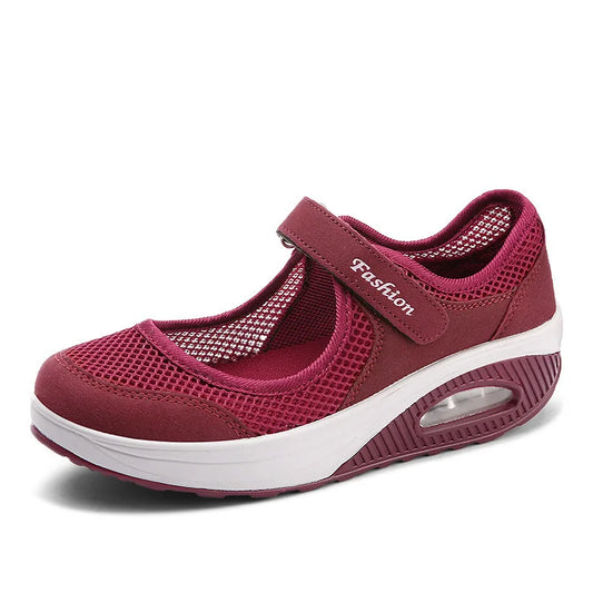 YBQJOO Running Sneaker Mesh Damen - Gr 36-41 Keil 3cm