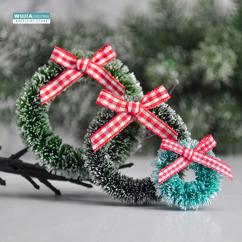 CN Guangdong Mini Türkränze Handgefertigt - 12er Set, Klein Grün