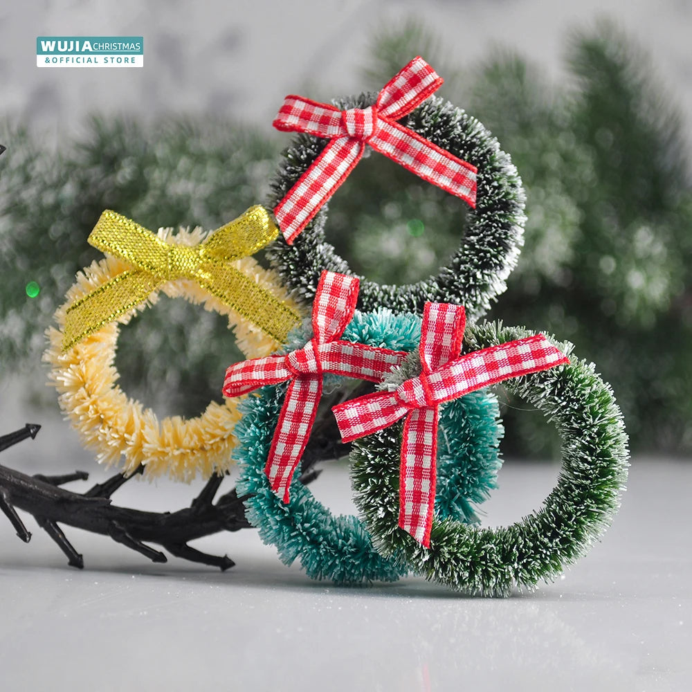 CN Guangdong Mini Türkränze Handgefertigt - 12er Set, Klein Grün