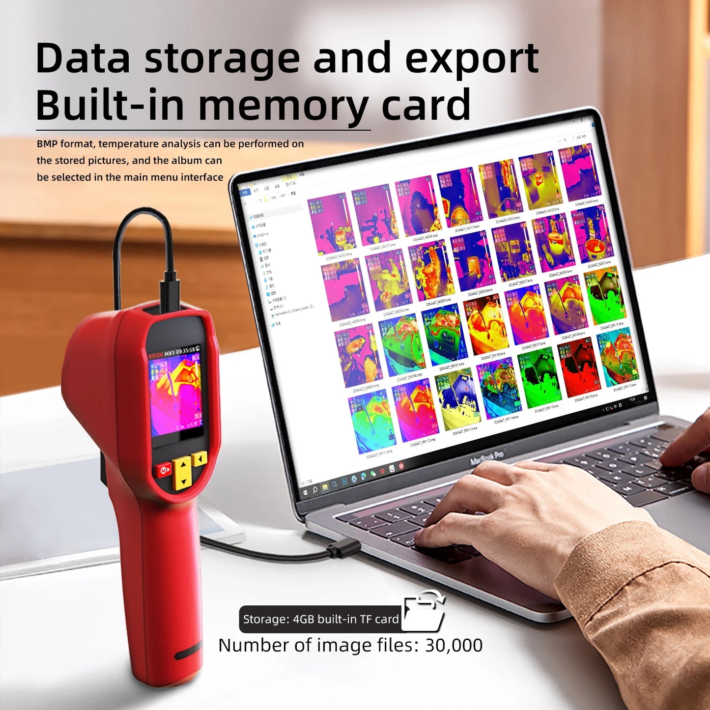 Cameră de termoviziune HX1 profesională, rezoluție 240×240 -20~550°C, cu software pentru PC