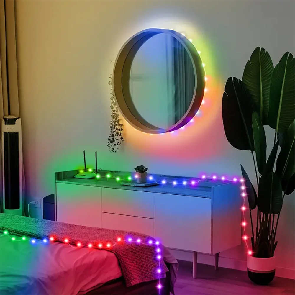 WELPUR RGBIC Lichterkette - USB-Betrieb, IP67, Länge 5-20 m