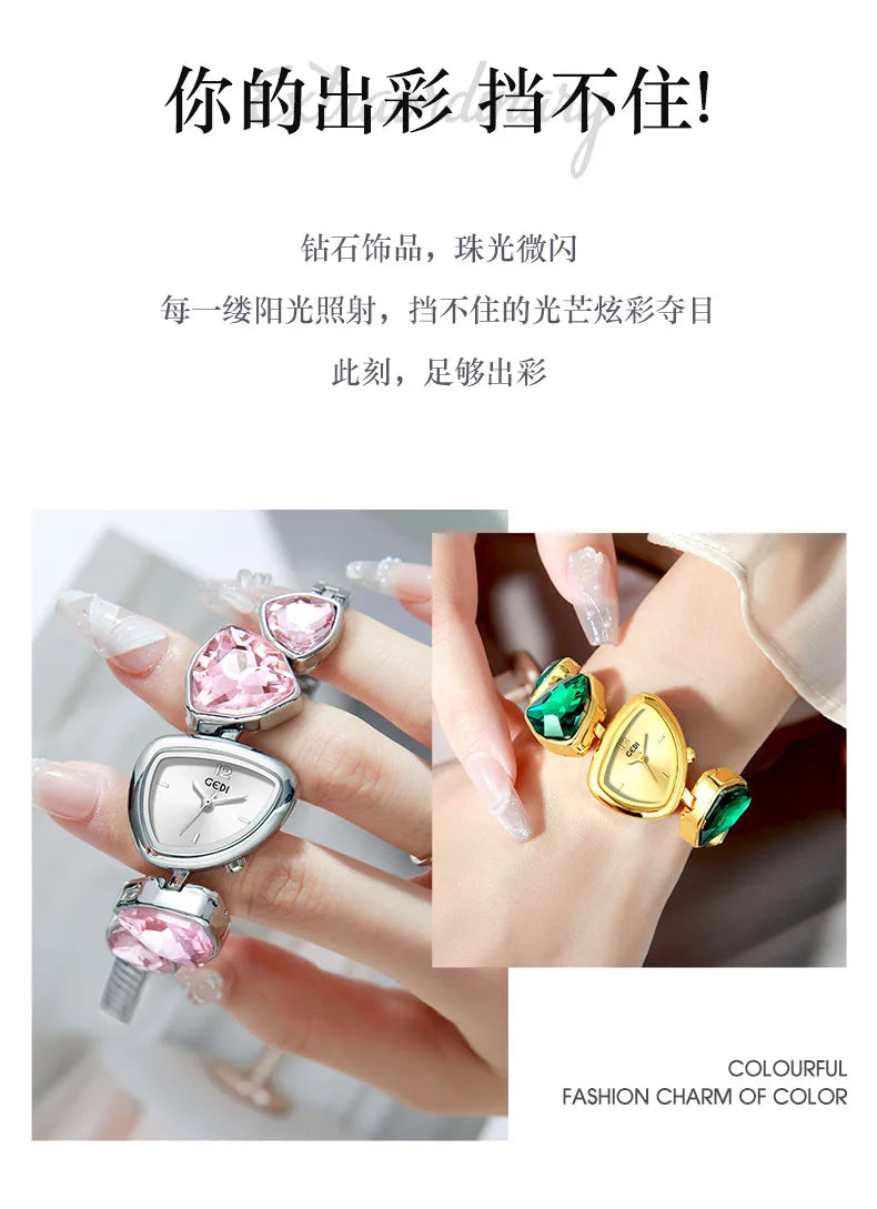 Damen-Armbanduhr 2025: High Quality Women Bracelet - Top Brand Luxury Crystal Rhinestone Quartz Collection