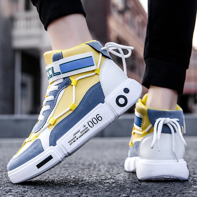 Men's Sneakers New In High Top Running Shoes Round Toe Platform Shoes Casual Fashion for Men Sneakers Breathable Fashion Lace-up